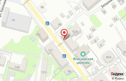 Магазин продуктов на улице Симановского на карте