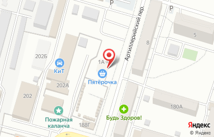 Магазин строительно-отделочных материалов Мастер Дом в Артиллерийском переулке на карте