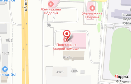 Подольская городская станция скорой медицинской помощи на Симферопольской улице в Подольске на карте