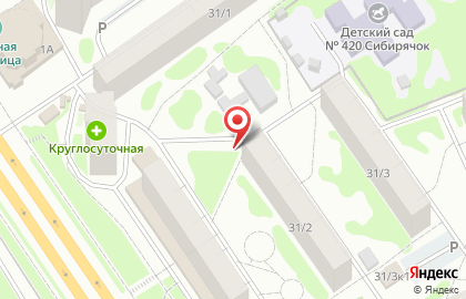 Заельцовский район Киоск по продаже фруктов и овощей в Заельцовском районе на карте