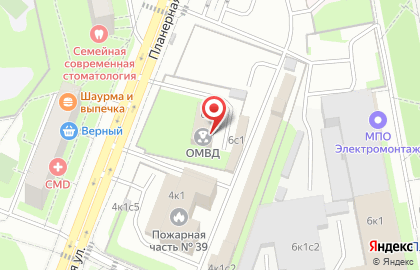 Северо-западного АО Тушино Северное овд на карте