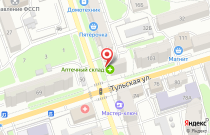 Аптечный склад Апрель на Тульской улице на карте