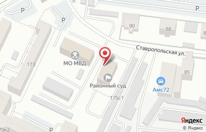 Мировые судьи Калининского административного округа г. Тюмени на Московском тракте на карте
