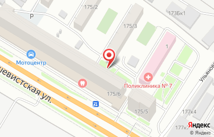 Октябрьский район Киоск по продаже фруктов и овощей на Большевистской улице на карте