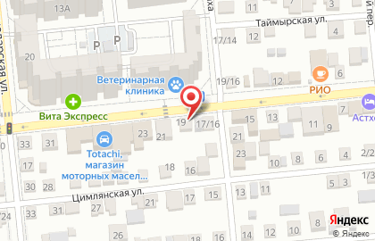 Магазин автотоваров в Астрахани на карте