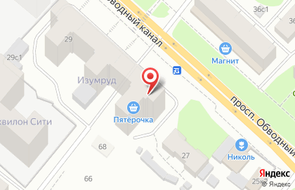 Универсам Пятёрочка в Архангельске на карте