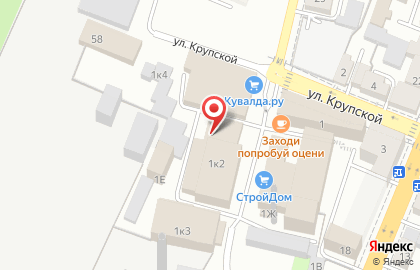 Магазин лакокрасочных материалов на улице Крупской на карте