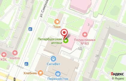 Петербургские аптеки в Санкт-Петербурге на карте