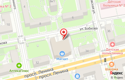 Модельер на проспекте Ленина на карте