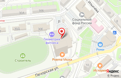 Магазин парфюмерии, косметики и бытовой химии Бонжур & PROFzone на проспекте 100-летия Владивостока на карте