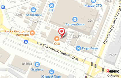 Продовольственный магазин в Москве на карте