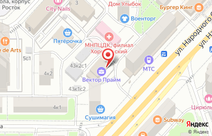 Центр подготовки к ЕГЭ и ОГЭ Lancman School на улице Народного Ополчения на карте