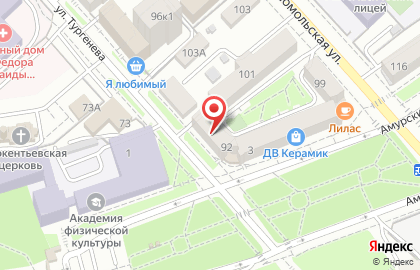Фабрика натяжных потолков Потолок Центр на улице Тургенева на карте