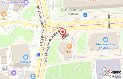 Кафе Урюк на Преображенской площади на карте