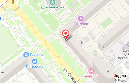 Магазин разливного пива BEERжа в Октябрьском районе на карте