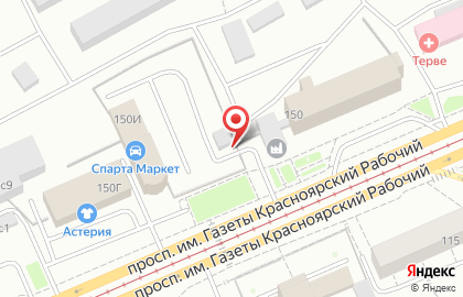 Автостоянка в Красноярске на карте