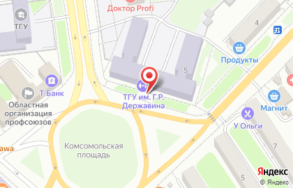 Тамбовский государственный университет им. Г.Р. Державина в Тамбове на карте
