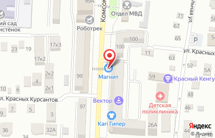 Супермаркет Магнит на ​Комсомольском проспекте, 98 на карте