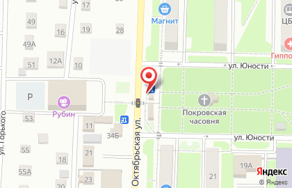 Бистро на Октябрьской улице на карте