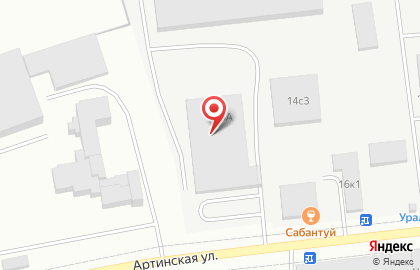 АВК на Артинской улице на карте