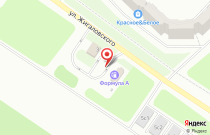 АЗС ФормулаА, АЗС на улице Жигаловского на карте