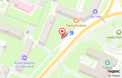 Киоск по продаже овощей и фруктов в Великом Новгороде на карте