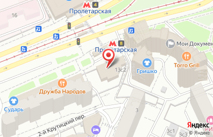 МегаФон, г. Москва в 3-м Крутицком переулке на карте