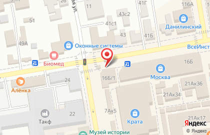 Киоск по продаже фастфудной продукции Тандыр на Октябрьской улице на карте