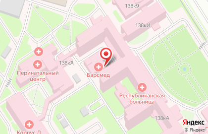 Республиканский центр медицины катастроф, РКБ на карте