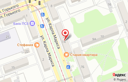 Линер на карте