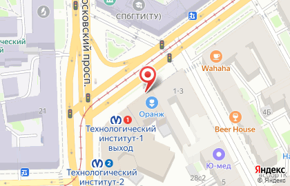 Цветочный салон Оранж на метро Технологический институт 2 на карте