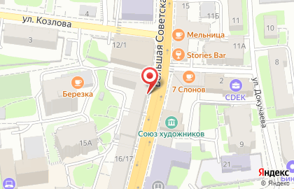 Магазин мебели тея Мебель на Большой Советской улице на карте