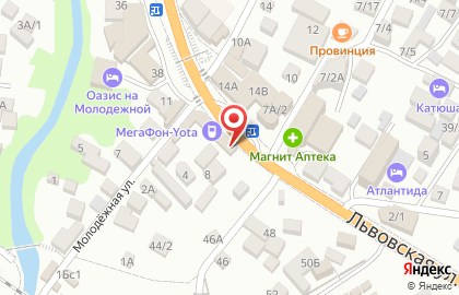Фирменный магазин Ермолино в Лазаревском районе на карте