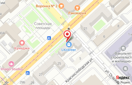 Билборды (6х3 м) от РА Экспресс-Сити на Рабоче-Крестьянской улице на карте