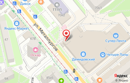 Женский фитнес-клуб FitCurves на улице Металлургов на карте