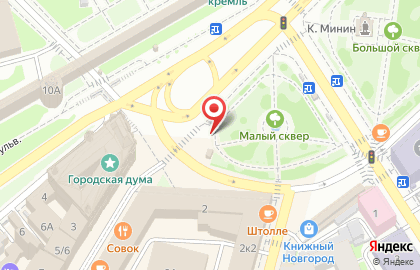 Магазин Нижегородский сувенир на площади Минина и Пожарского на карте