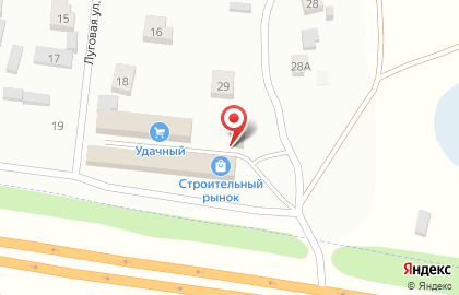 Строительный рынок Удачный на Луговой улице на карте