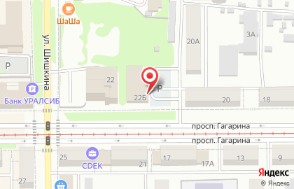 Супермаркет Пятерочка на проспекте Гагарина на карте