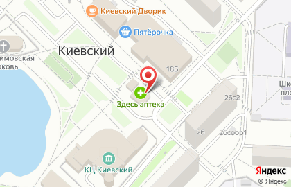 Магазин Мясницкий ряд в рабочем поселке Киевский на карте