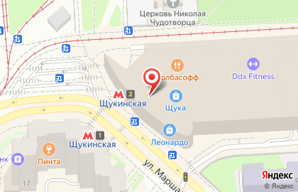 Салон связи Связной на метро Щукинская на карте