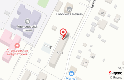 Алексеевское сельпо на Центральной улице на карте