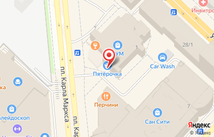Сеть киосков быстрого питания Рико Буррито на площади Карла Маркса на карте