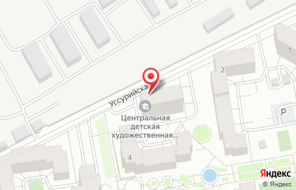 Центральная детская художественная школа в микрорайоне Октябрьский на карте