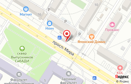 Фирменная розничная сеть магазинов Тюкалиночка в Советском районе на карте