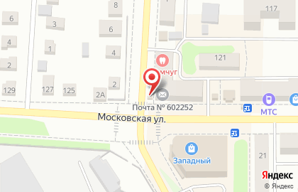 Киоск печатной продукции Роспечать на Московской улице на карте