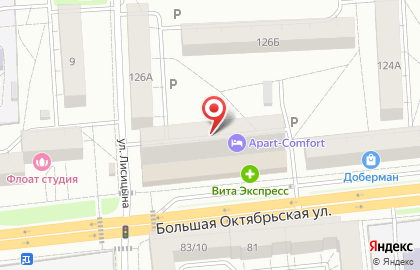 Универсам Октябрьский на Большой Октябрьской улице на карте