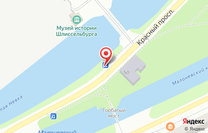Продовольственный магазин на Красном проспекте на карте