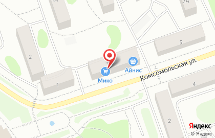 Магазин Красное&Белое на Комсомольской улице на карте