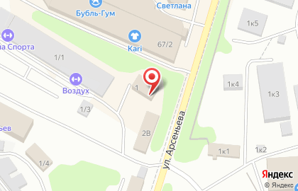 Гостиница Арсеньев на карте