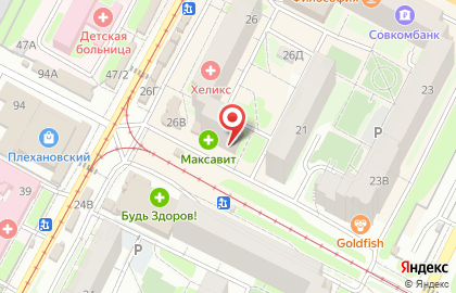 Студия красоты Гранат в Пролетарском районе на карте